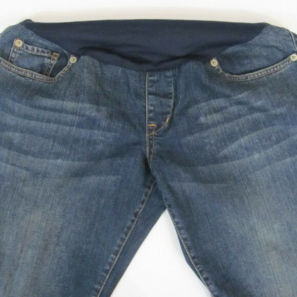 Liz Lange Maternity Jeans Womens Size 6 (32 x 31) Flex Panel Denim Med Wash NWT - Picture 10 of 16